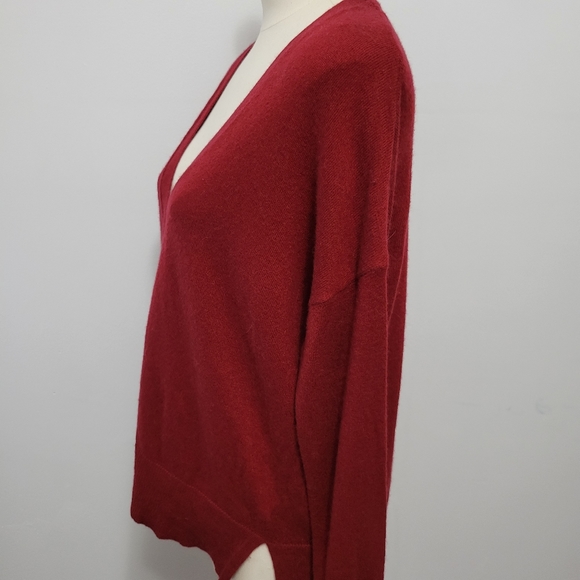 Max studio red wool blend cardigan size small - Picture 5 of 8